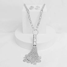 Load image into Gallery viewer, Pendant Silver Chain Charm Tassel Necklace Women
