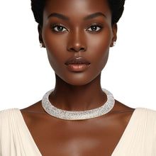 Cargar imagen en el visor de la galería, Collar Pave Aurbo Stone Torque Necklace for Women
