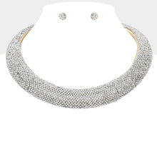 Cargar imagen en el visor de la galería, Collar Pave Clear Stone Torque Necklace for Women
