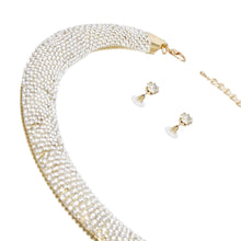 Cargar imagen en el visor de la galería, Collar Gold Pearl Stone Torque Necklace for Women
