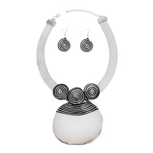 Load image into Gallery viewer, Pendant White Druzy Stone Wire Tribal Necklace
