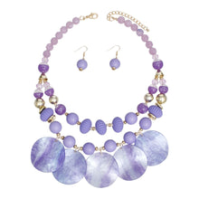 Load image into Gallery viewer, Beaded Fluid Artistic Purple Bead Marbled Disc Set

