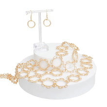 Cargar imagen en el visor de la galería, Chain Multi Row Multi Circle Gold Bib Necklace
