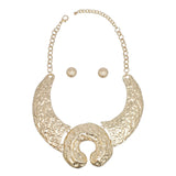 Bib Gold Warrior Chic Armor Horseshoe Necklace