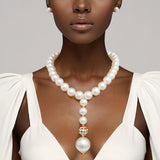 Pearl Couture Cream Single Strand Pendant Necklace