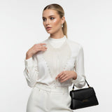 Bib Long Cream Pearl Fringe Choker Necklace