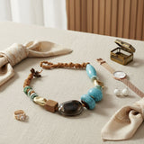 Tribal Natural Elements Turquoise Chunky Necklace