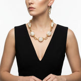 Creamy Ivory Caged Bead Chunky Handmade Necklace