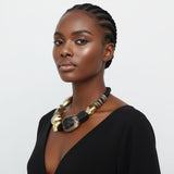 Tribal Natural Elements Black Chunky Necklace