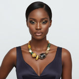 Tribal Natural Elements Yellow Chunky Necklace