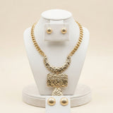 Pendant Geometric Gold Diamond Cut Chain Necklace
