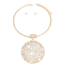 Load image into Gallery viewer, Pendant Necklace Gold Domed Stone Set for Women
