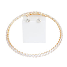 Cargar imagen en el visor de la galería, Memory Wire Choker Gold Rhinestone Wrap Necklace
