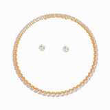 Memory Wire Choker Gold Rhinestone Wrap Necklace