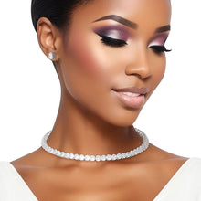 Cargar imagen en el visor de la galería, Memory Wire Choker Silver Rhinestone Wrap Necklace
