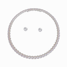 Cargar imagen en el visor de la galería, Memory Wire Choker Silver Rhinestone Wrap Necklace
