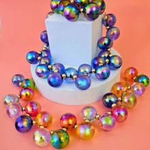 Load image into Gallery viewer, Necklace Multicolor Iridescent Bubble Ball Bead Set
