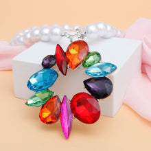 Cargar imagen en el visor de la galería, Toggle Pearl Multicolor Crystal Pendant Necklace
