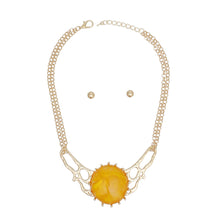 Cargar imagen en el visor de la galería, Collar Mustard Resin Dome Gold Chain Necklace Women
