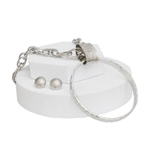 Cargar imagen en el visor de la galería, Pendant Silver Chunky Chain Ring Necklace Women
