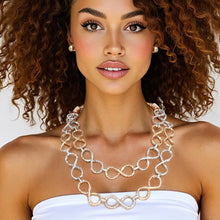Cargar imagen en el visor de la galería, Chain Mixed Infinity Chain Link Rugged Necklace
