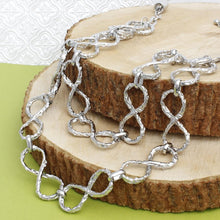 Cargar imagen en el visor de la galería, Chain Silver Infinity Chain Link Rugged Necklace
