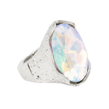 Cargar imagen en el visor de la galería, Cocktail Round Cut Aurbo Crystal Silver Ring
