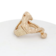 Load image into Gallery viewer, Ring Gold Metal Open Heart Stretch Statement
