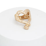Ring Gold Metal Open Heart Stretch Statement