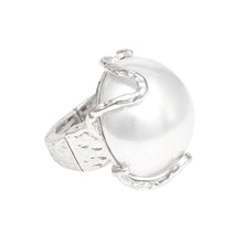 Load image into Gallery viewer, Cocktail White Power Pearl Gold Stretch Ring
