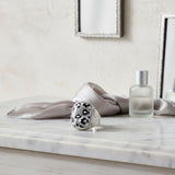 Domed Gray Leopard Stretch Silver Cocktail Ring