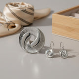 Cocktail Ring Large Silver 3D Yin-Yang Stretch Fit