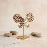 Gold Hammered Butterfly Large Cocktail Ring