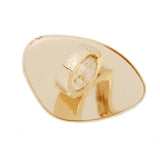 XL Gold Irregular Oval Stretch Statement Ring