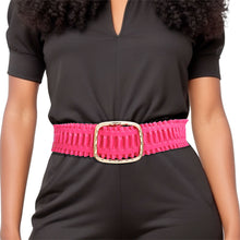 Cargar imagen en el visor de la galería, Belt Fuchsia Ruffled Wide Stretch for Women
