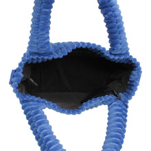 Load image into Gallery viewer, ZPB &amp; SGRHO Blue Corduroy Small Tote Handbag
