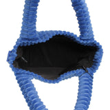 ZPB & SGRHO Blue Corduroy Small Tote Handbag