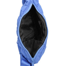 Cargar imagen en el visor de la galería, Quilted Sling Bag Blue Crossbody Bag for Women
