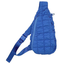 Cargar imagen en el visor de la galería, Quilted Sling Bag Blue Crossbody Bag for Women
