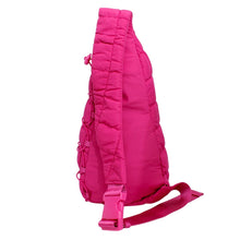Cargar imagen en el visor de la galería, Quilted Sling Bag Fuchsia Crossbody Bag for Women
