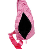 AKA Pink Quilted Sling Crossbody Bag for Women