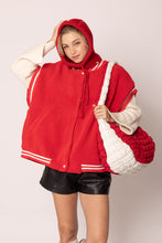 Load image into Gallery viewer, DST Sorority Large Red Ivory Quilted Shoulder Bag
