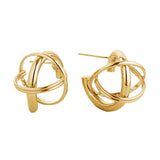 Stud 14K Gold Small Gyro Ball Earrings for Women