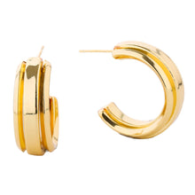 Load image into Gallery viewer, Hoop 14K Gold Small Solid Metal Earrings for Women
