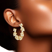 Load image into Gallery viewer, Hoop 14K Gold Small Stack Rings Earrings for Women
