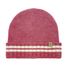 Load image into Gallery viewer, Red Stripe Knit Cuff Beanie|Stretch to Fit
