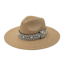 Load image into Gallery viewer, Camel Straw Panama Fedora
