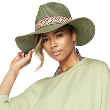 Cargar imagen en el visor de la galería, Olive Straw Panama Fedora
