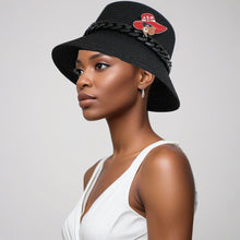 Cargar imagen en el visor de la galería, Black Chain Black Bucket Hat
