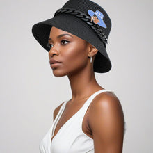 Cargar imagen en el visor de la galería, Black Chain Black Bucket Hat
